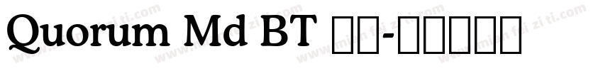 Quorum Md BT 常规字体转换